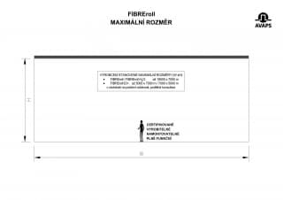 Schéma - maximální rozměr FIBREroll